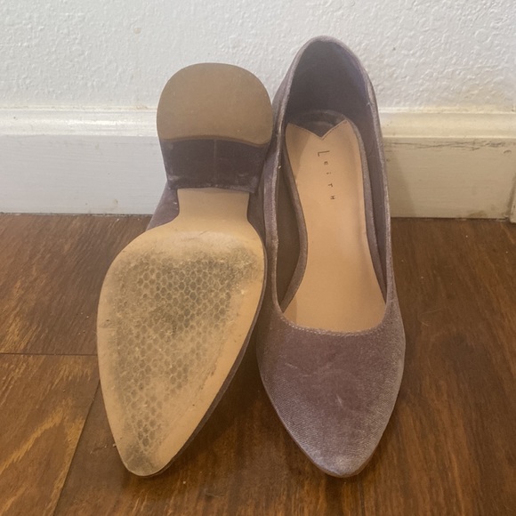 Velvet chunky heel - Picture 2 of 3